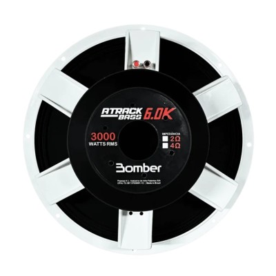 Woofer 18" Bomber Atrack Bass 6K 6000W / 3000w rms 4ohm W18AB6K-4