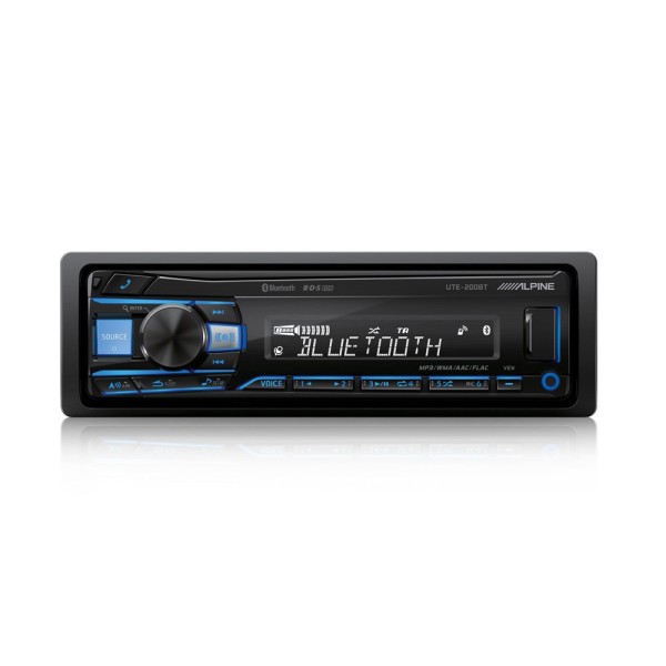 Radio con USB y Bluetooh Alpine UTE-200BT