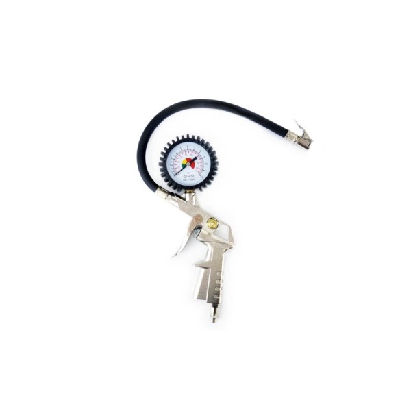 Pistola de compresor de aire con manómetro