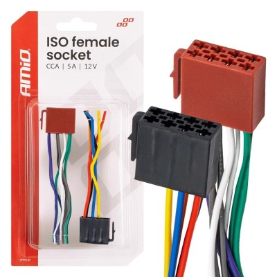 Conector ISO hembra ISO CCA 5A 12V AMIO