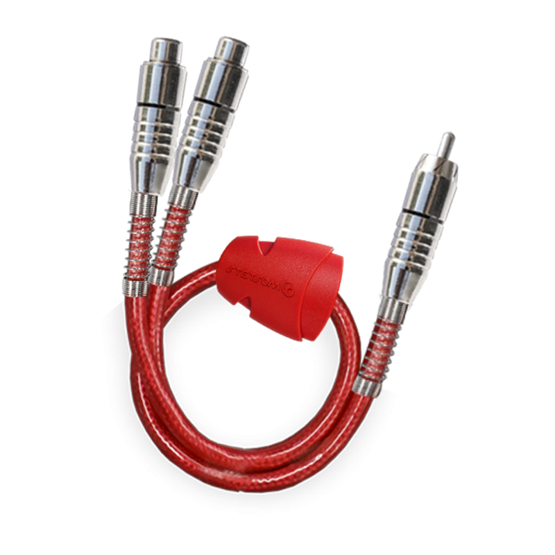 Cable RCA "Y" 1 macho y 2 hembras STETSOM serie plata