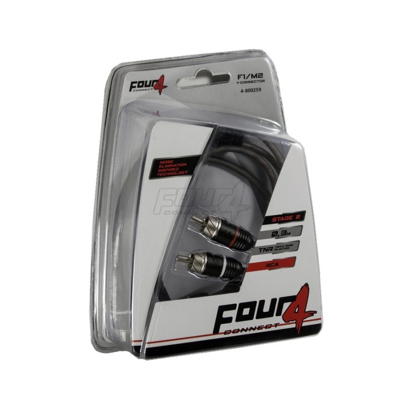 Cable RCA "Y" de 1 macho y 2 hembras Four connect