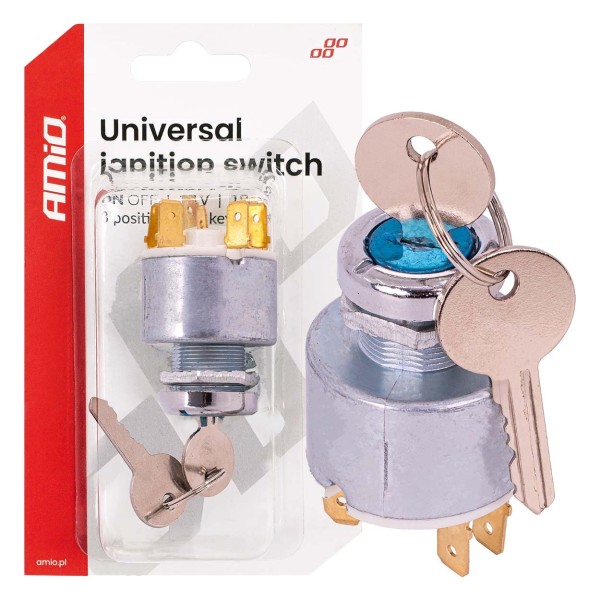 Interruptor con llave 3 posiciones 12V