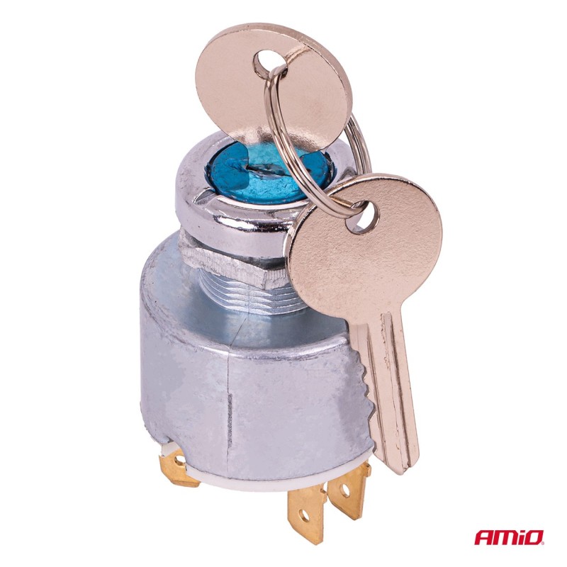 Interruptor con llave 3 posiciones 12V