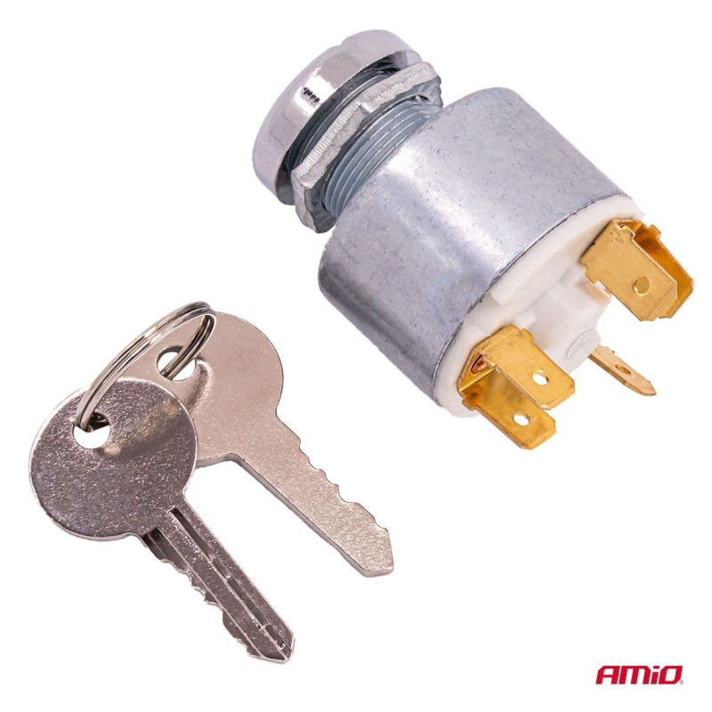 Interruptor con llave 3 posiciones 12V