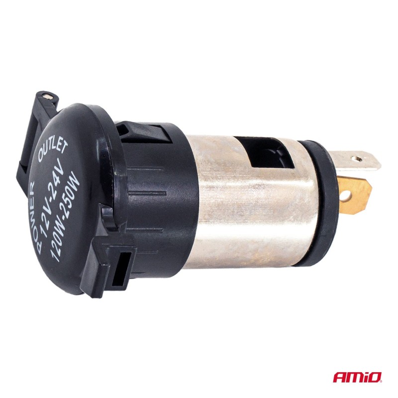 Toma de mechero adicional con tapa 250W 12V y 24V