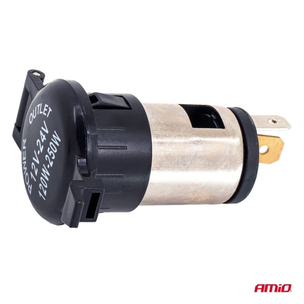 Toma de mechero adicional con tapa 250W 12V y 24V