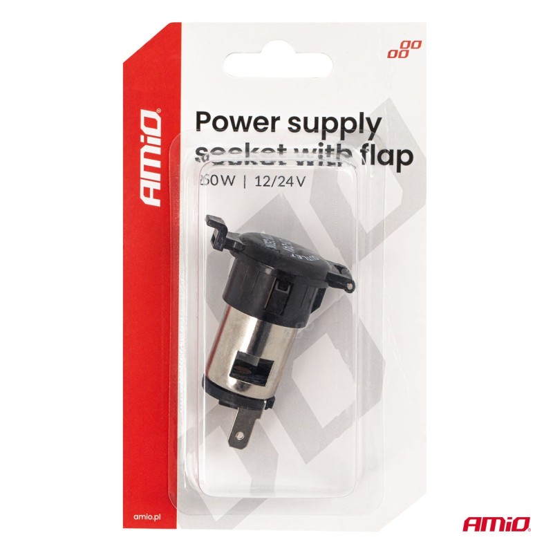 Toma de mechero adicional con tapa 250W 12V y 24V