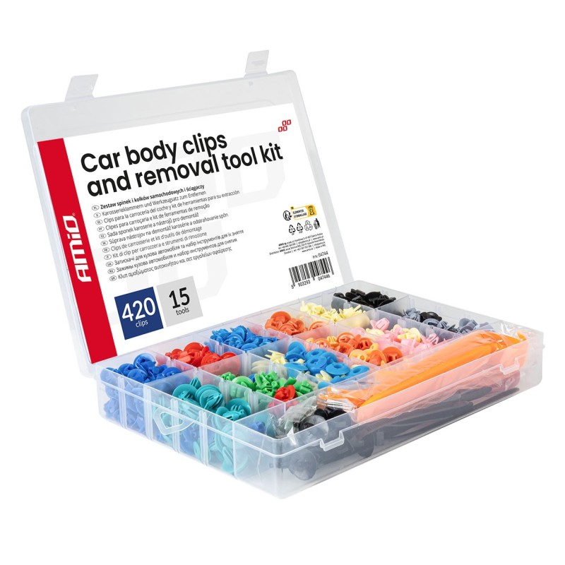 Grapas carrocería y herramientas extracción 420+15 piezas