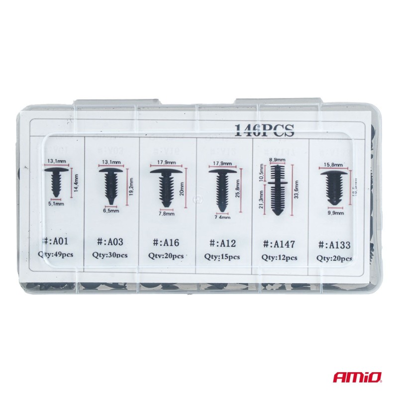 Grapas de montaje 146 piezas