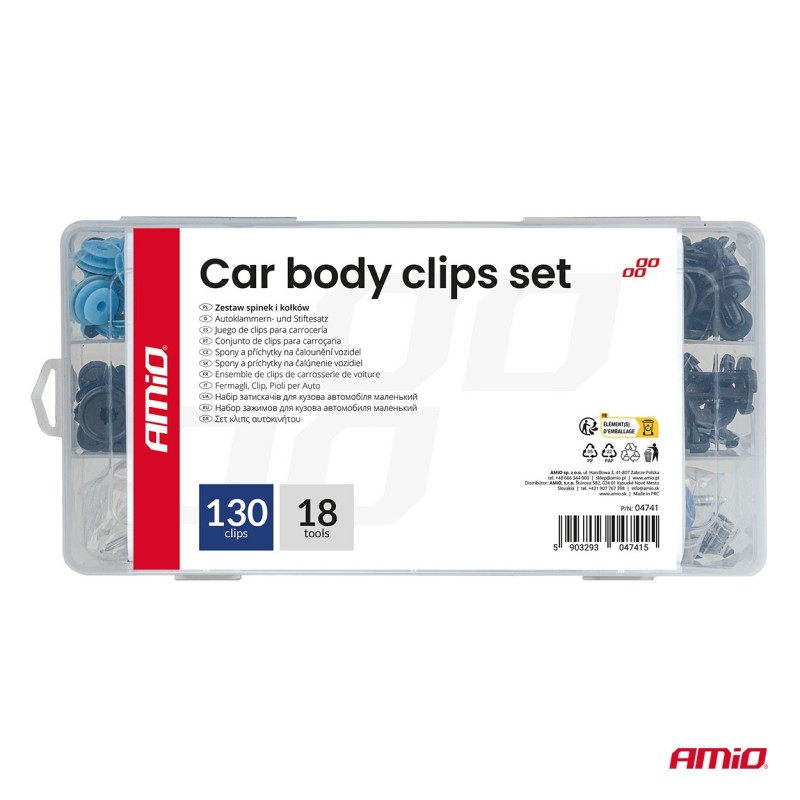 Grapas carrocería 130 piezas y herramientas neumaticos 18 piezas