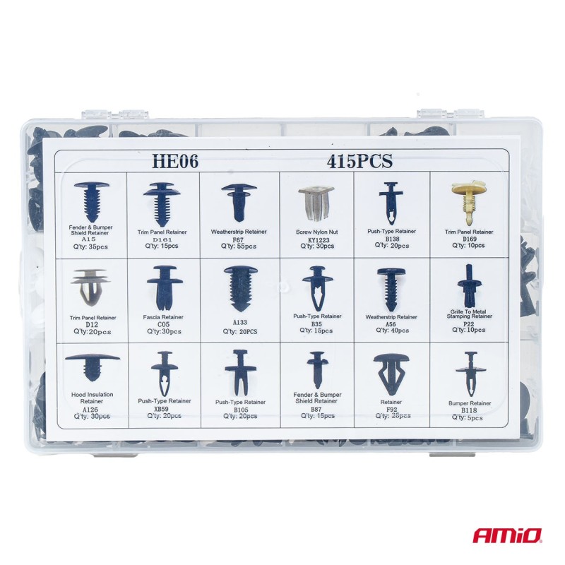 Grapas carrocería y montaje 415 piezas