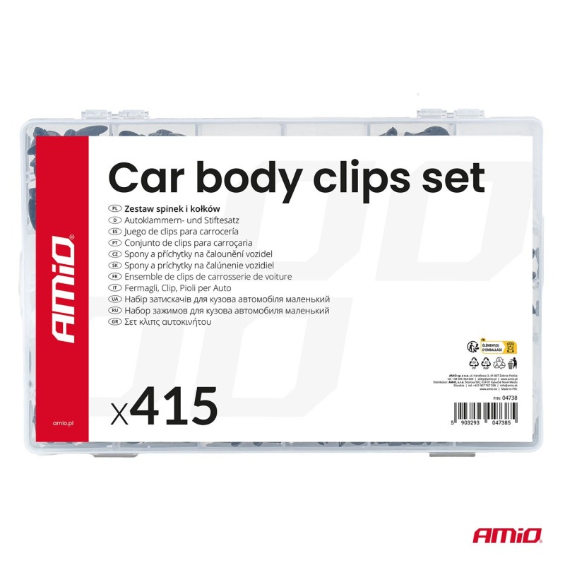Grapas carrocería y montaje 415 piezas