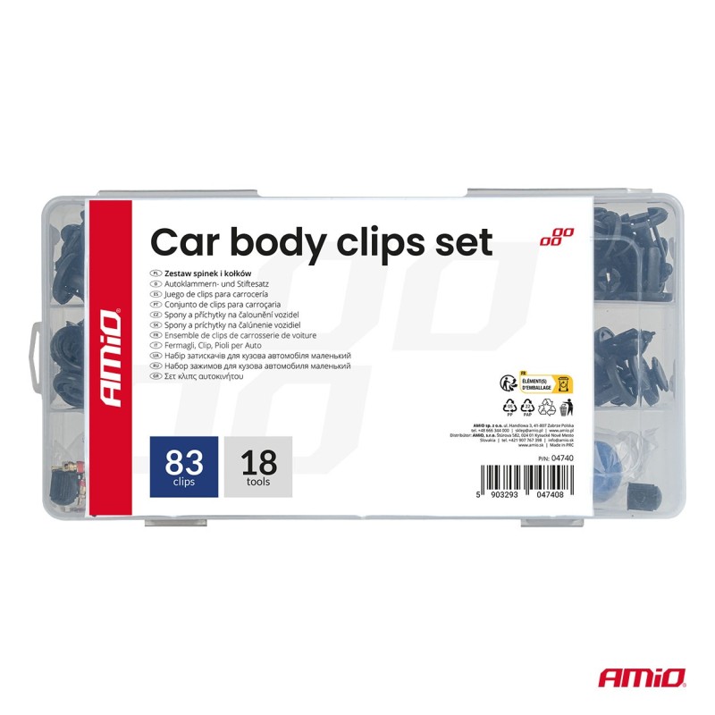 Grapas carrocería 83 piezas y herramientas neumaticos 18 piezas