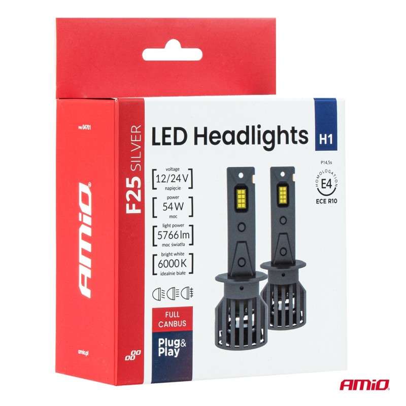 Kit LED H1 Full Canbus 54W 12V 24V