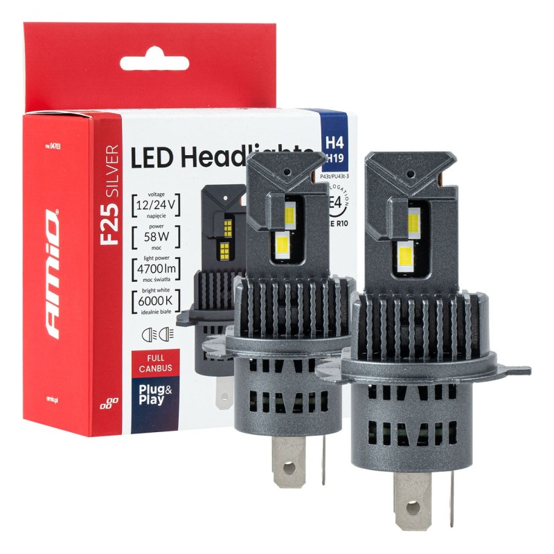Kit LED H4 y H19 Full Canbus 54W y 58W 12V 24V