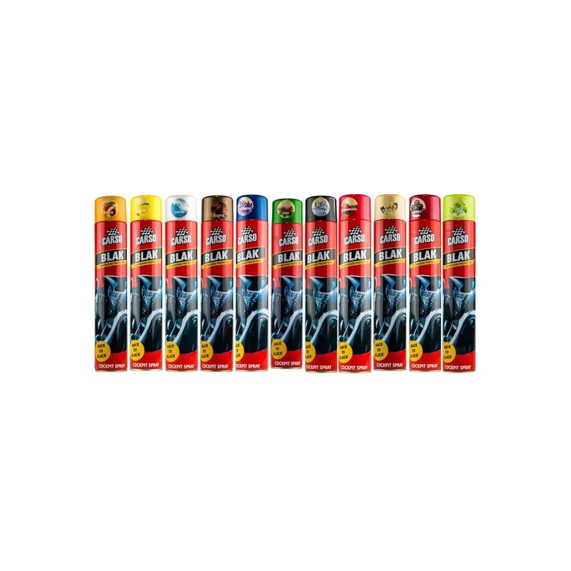Limpia salpicaderos Carso Blak 750 ml 12 unidades varios olores