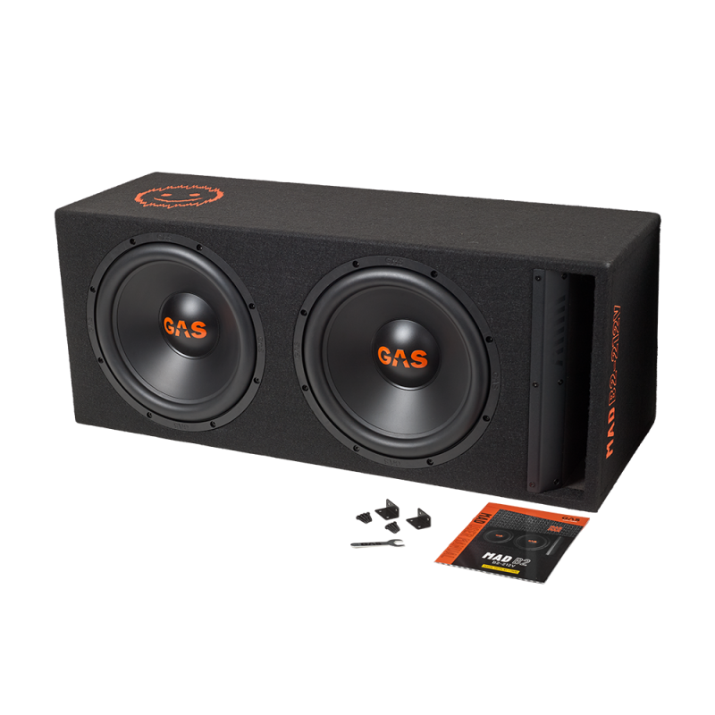 Caja subwoofer 2x12" 1400w/700rms 2ohm Gas audio