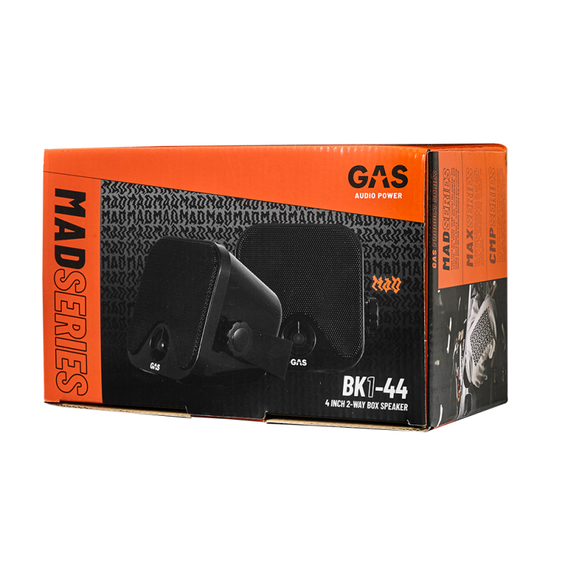 Altavoces 4" 2 vias con caja Gas audio 90w / 45wrms