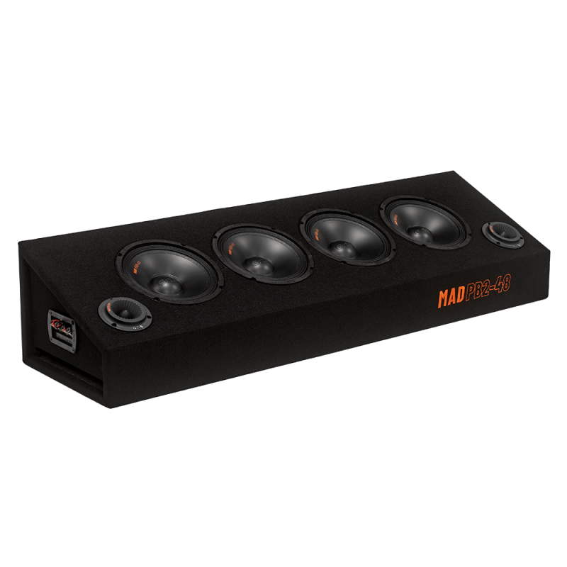 Caja 4 woofers de 8" + tweeters 1200w/600rms 2+2ohm Gas audio