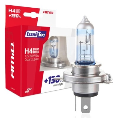 Lámparas halógenas LumiTec LIMITED +130% H4 12V 60/55W DUO BOX