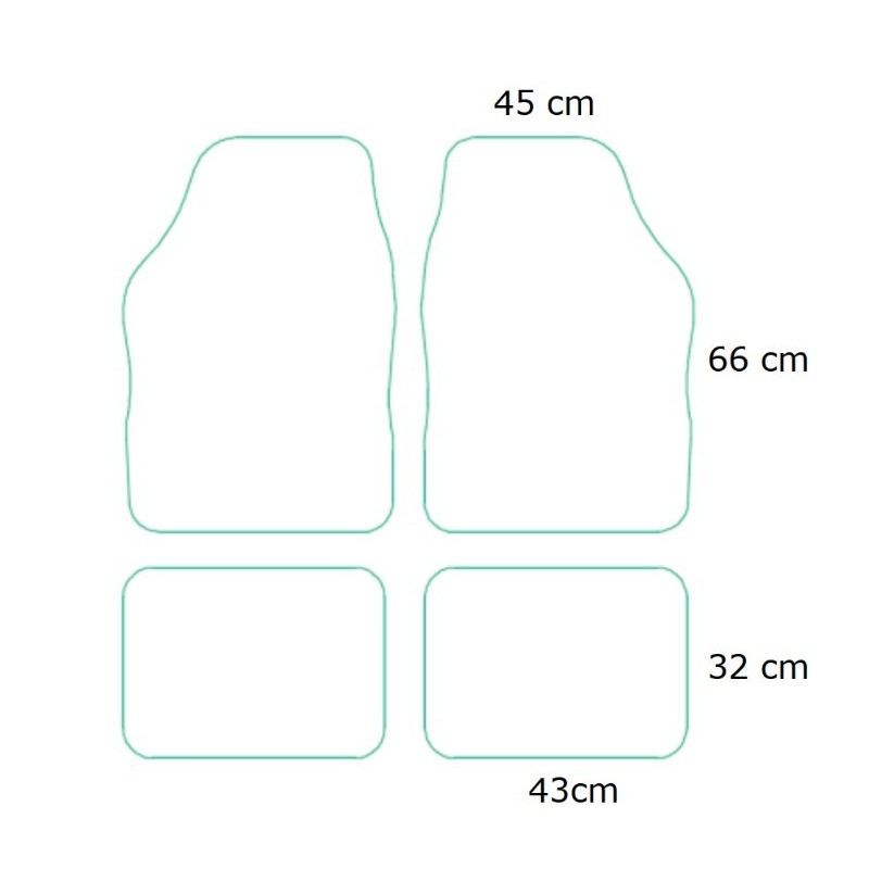 Alfombrillas azules moqueta universales