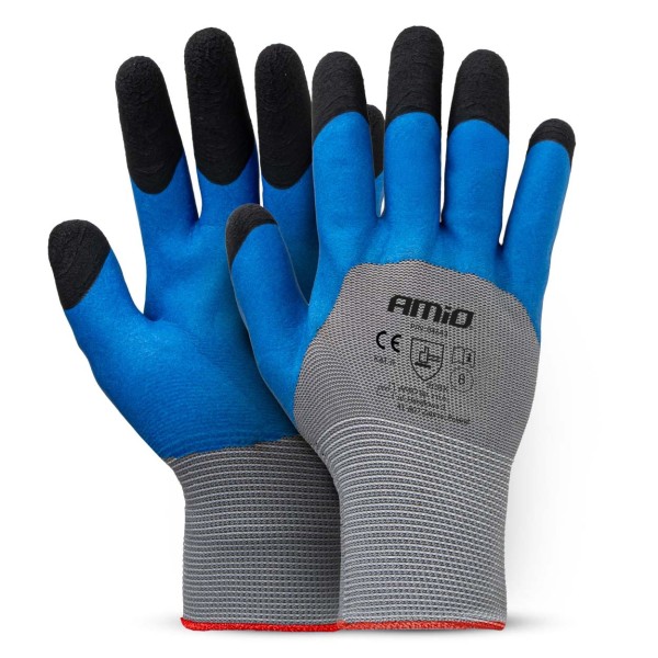 Guantes seguridad espuma de látex PE 3/4, 4 unidades, talla 8 (2 pares)
