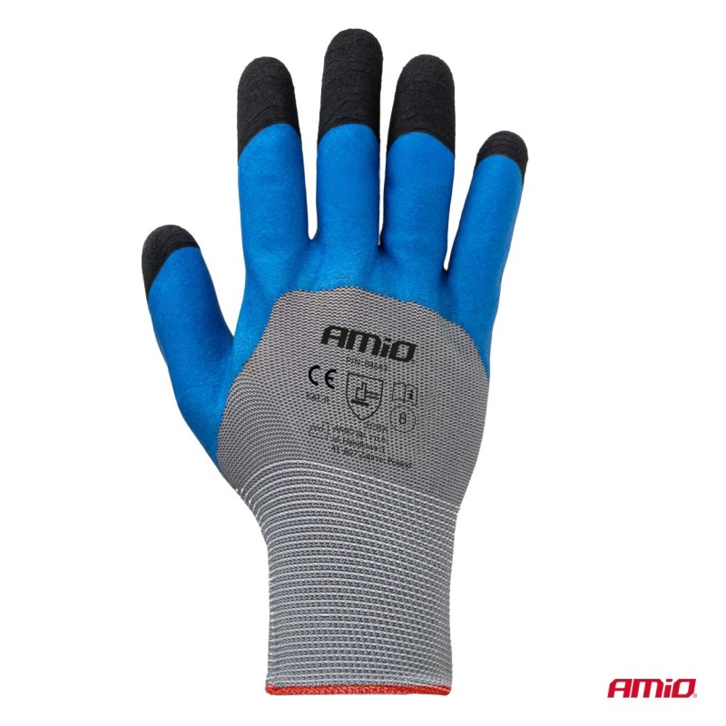 Guantes seguridad espuma de látex PE 3/4, 4 unidades, talla 8 (2 pares)