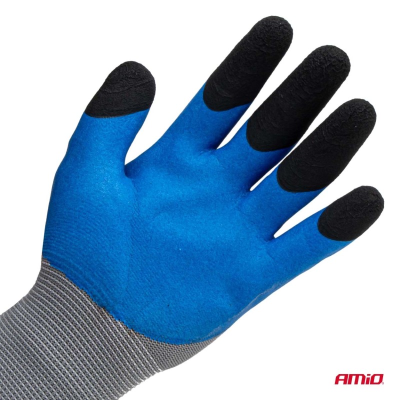 Guantes seguridad espuma de látex PE 3/4, 4 unidades, talla 8 (2 pares)