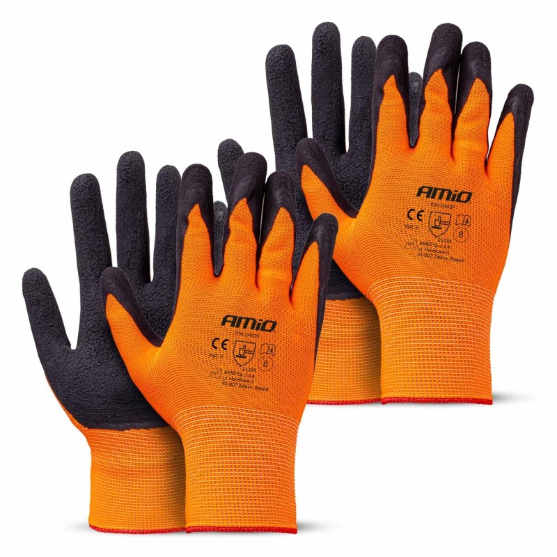 Guantes seguridad espuma de látex PE, 4 unidades, talla 8 (2 pares)