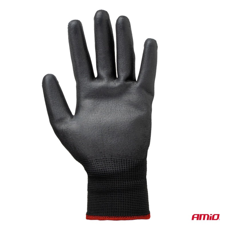 Guantes seguridad de PU, 4 unidades, talla 8 (2 pares)