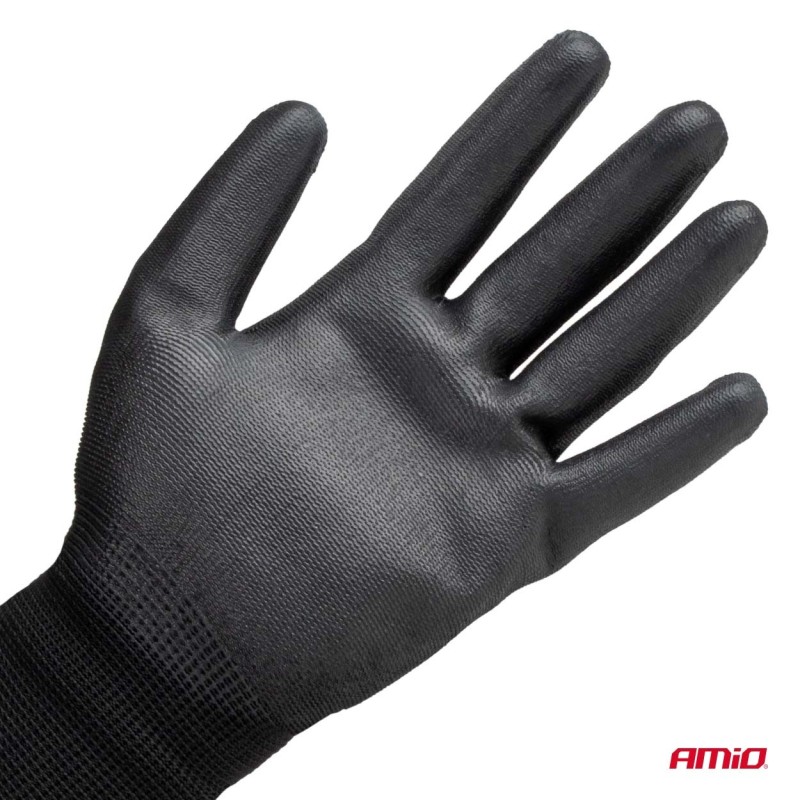 Guantes seguridad de PU, 4 unidades, talla 8 (2 pares)