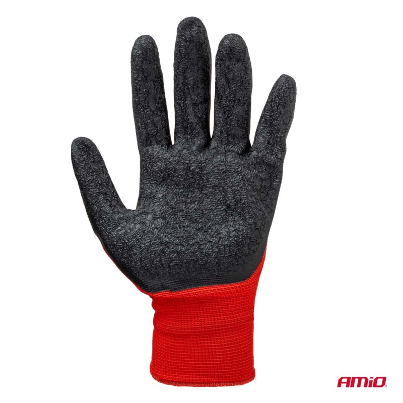 Guantes seguridad recubiertos de látex PE, 4 unidades, talla 8 (2 pares)