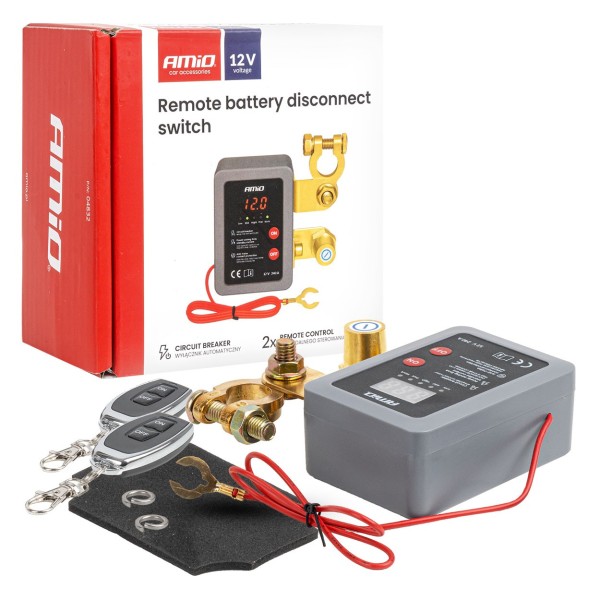 Desconectador de bateria a distancia 12V 240A 2 mandos