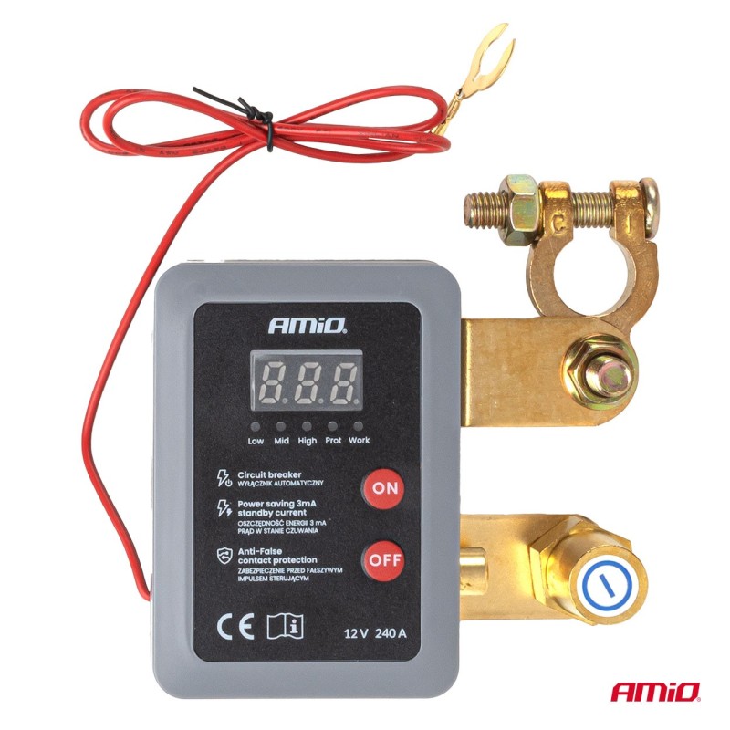 Desconectador de bateria a distancia 12V 240A 2 mandos