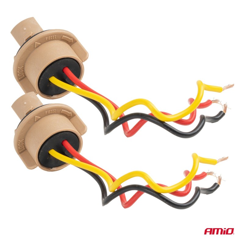 Casquillo Portalámparas 2 uds. T20 W21/5W doble polo