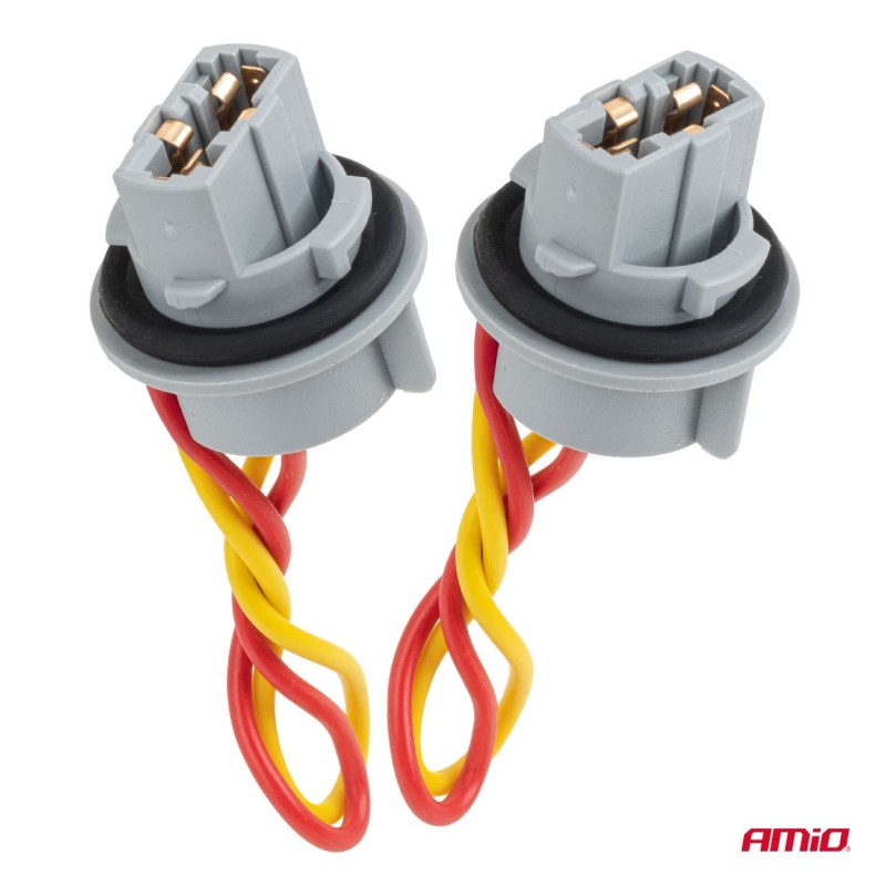 Casquillo Portalámparas 2 uds. T20 W21W de 1 polo
