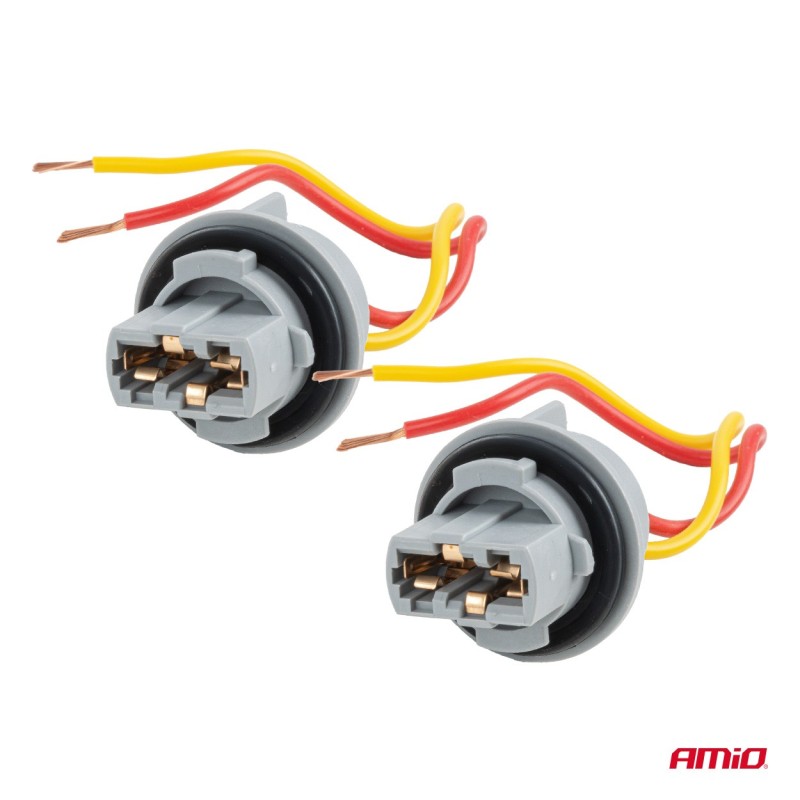 Casquillo Portalámparas 2 uds. T20 W21W de 1 polo