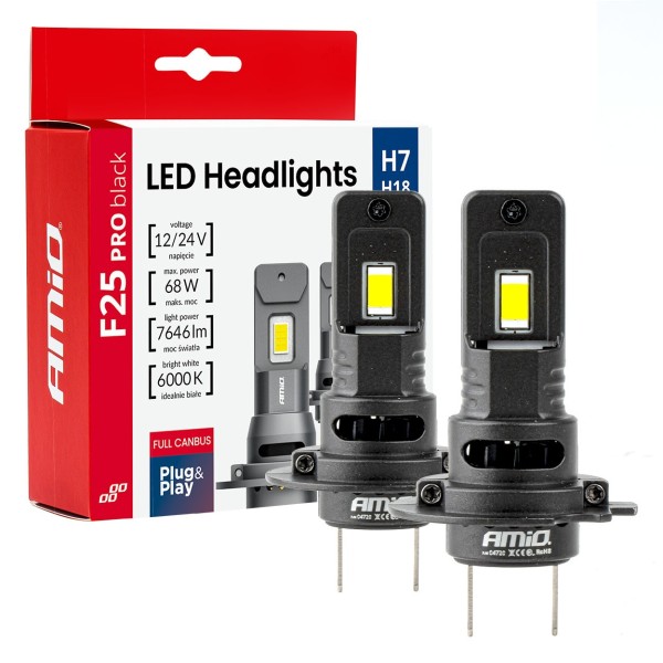 Kit LED H7 Serie F25 PRO Full Canbus 68W 12V 24V