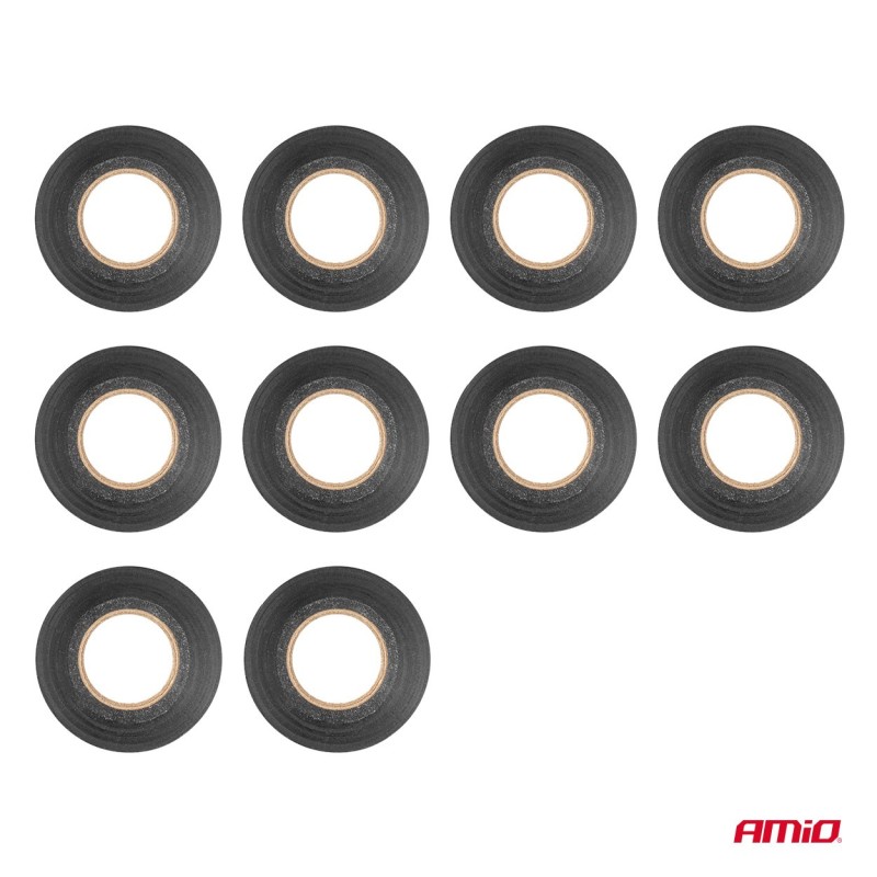 Cinta aislante adhesiva 10 unidades 19mm x 20m x 0.13mm