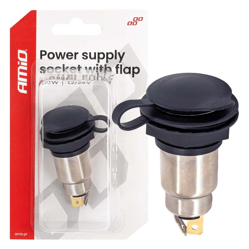 Toma de mechero adicional con tapa 250W 12V y 24V