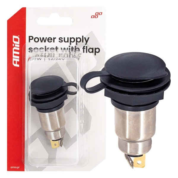 Toma de mechero adicional con tapa 250W 12V y 24V