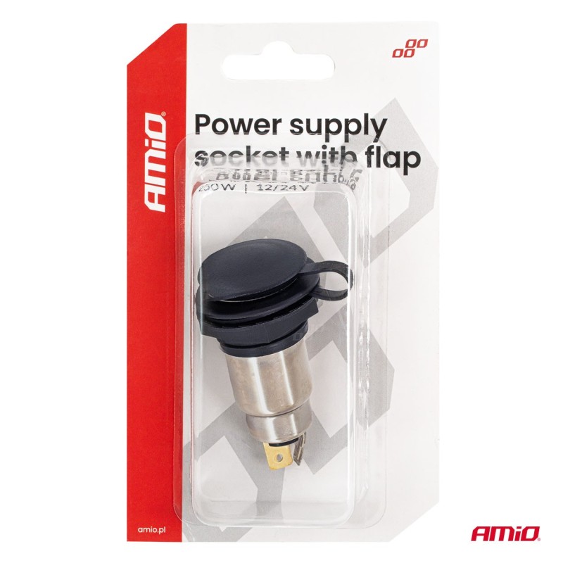 Toma de mechero adicional con tapa 250W 12V y 24V