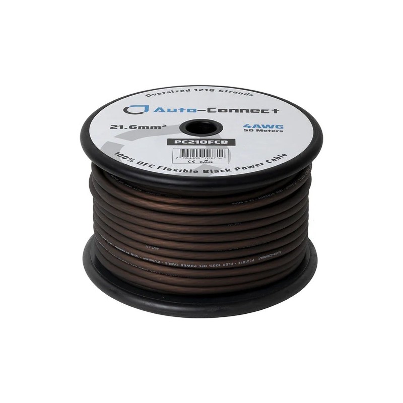 Cable alimentación 21,6 mm² / 4AWG  100% cobre OFC