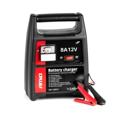 Cargador para batería con indicador 8A, 12V AMiO SBC-8A