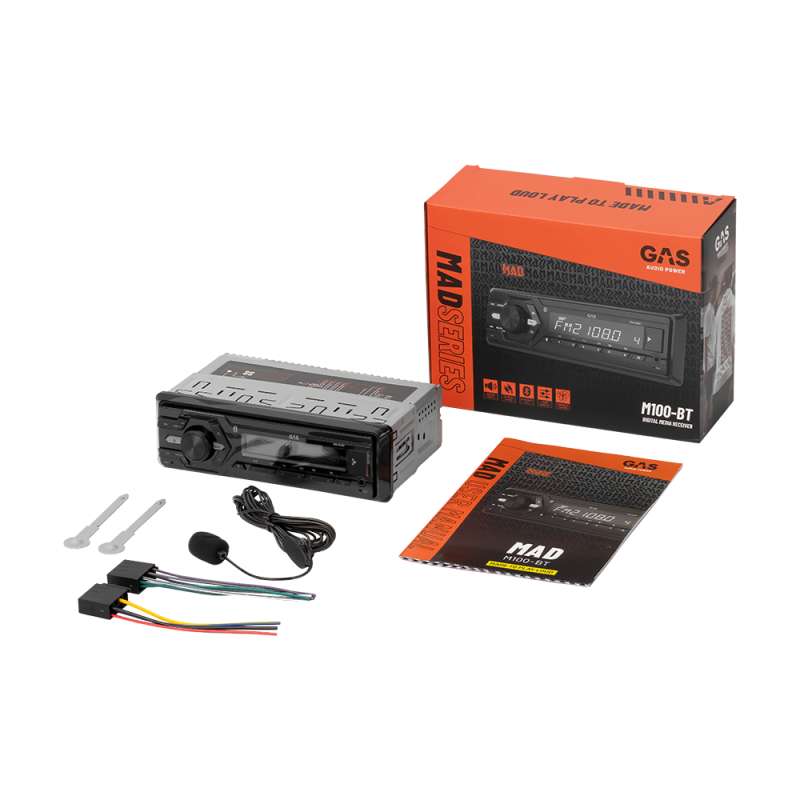 Radio USB y bluetooh GAS audio MAD M100-BT