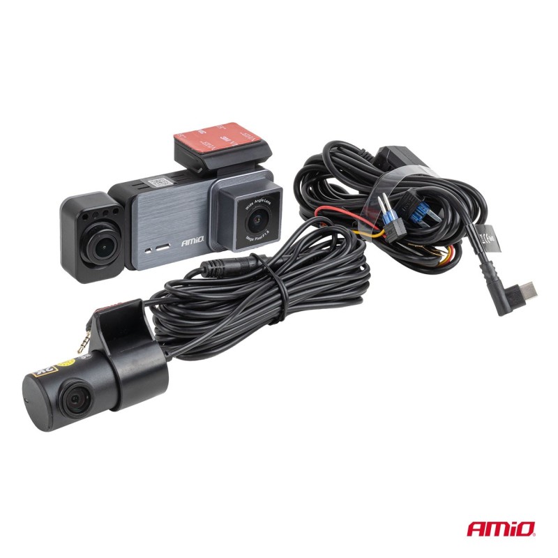 Dashcam con cámara trasera 4K WLAN WIFI UHD