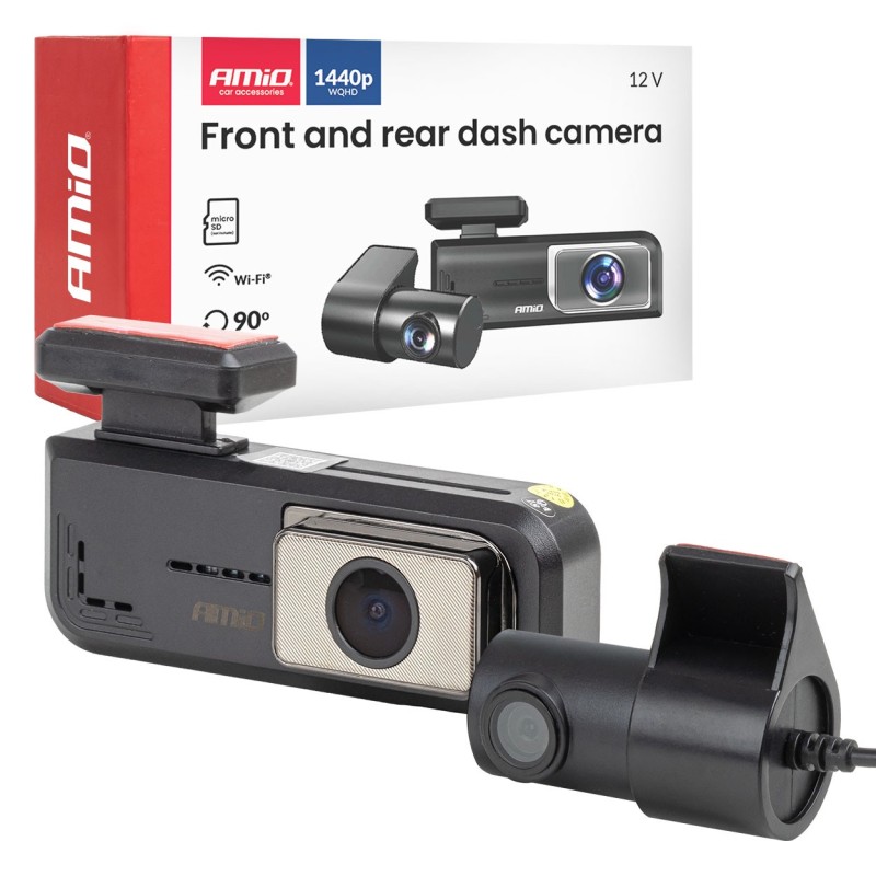 Dashcam con cámara trasera 2K WLAN WIFI HD