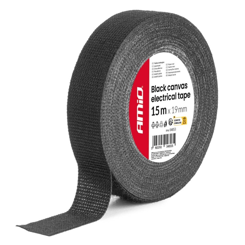 Cinta aislante de tela 19mm x 0.4mm 15 mts. Amio