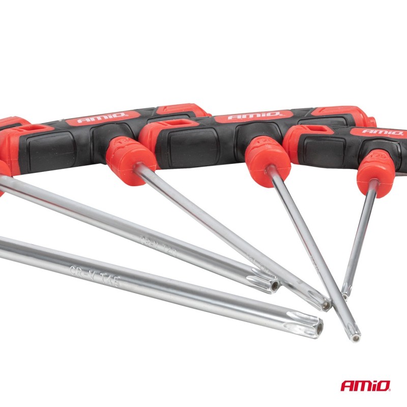 Juego llaves Torx mango en T de 8 piezas